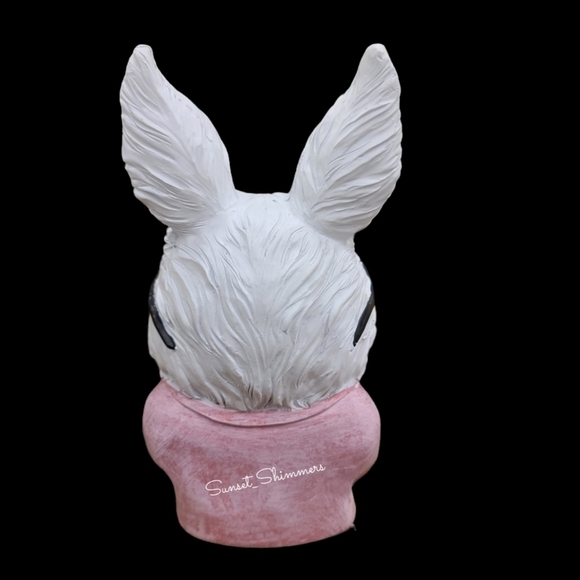 Pink Pastel EASTER Bunny Girl Coquette Bow Eye Glasses Figure Decor New - Picture 3 of 5
